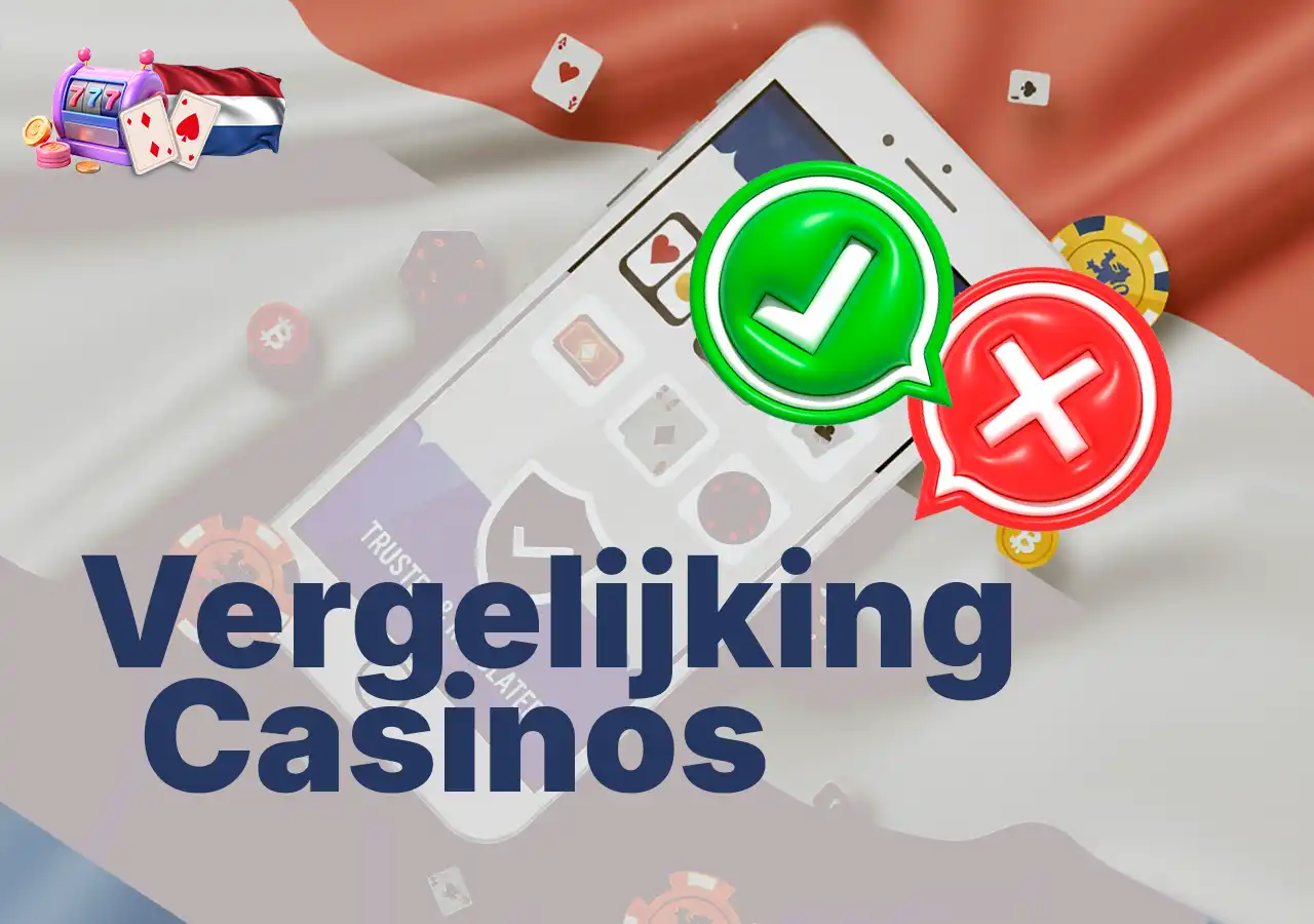 Vergelijkingstabel met bonus- en uitbetalingspictogrammen